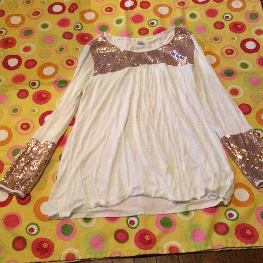 Cream Tunic w/Sequins